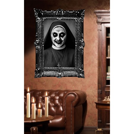 Adhesivo cuadro epoca monja 58x45 cm