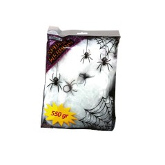 Tela de araña artificial blanca 500 gr decoracion ha