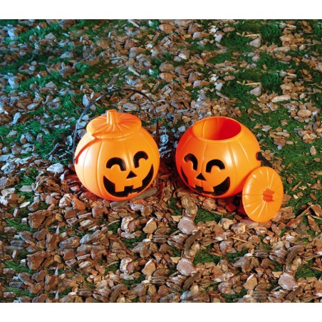 Calabaza recogecaramelos 17 cm con tapa 19556