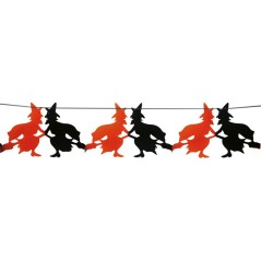 Guirnalda brujas 300 x 23 cm papel para halloween