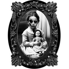 Adhesivo cuadro niña 30x23 cm