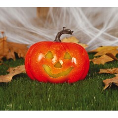 Calabaza 11 cm con luz decoracion hallow een