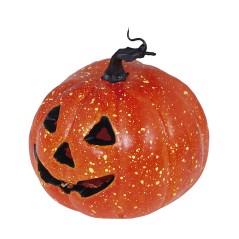 Calabaza 11 cm con luz decoracion hallow een-Tus Disfraces baratos