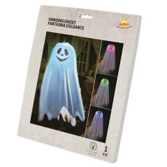 Fantasma con luz 60 cms colgante halloween-Tus disfraces Halloween
