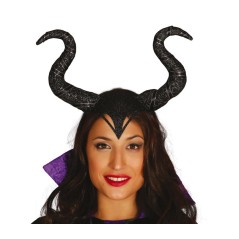 Cuernos hada malvada demonia negros malefica-Tus Disfraces