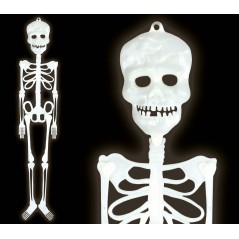 Esqueleto fluorescente 75 cm plastico-Tus Disfraces baratos