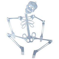 Esqueleto fluorescente 75 cm plastico-Tus Disfraces baratos