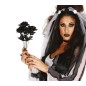 Ramo rosas negras 35 cm decoracion siniestra