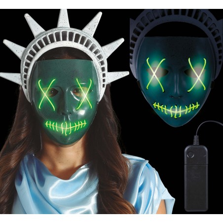 Mascara purga libertad con luz -Tus disfraces baratos