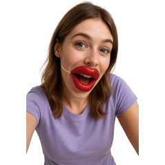 Labios gigantes rojos besame