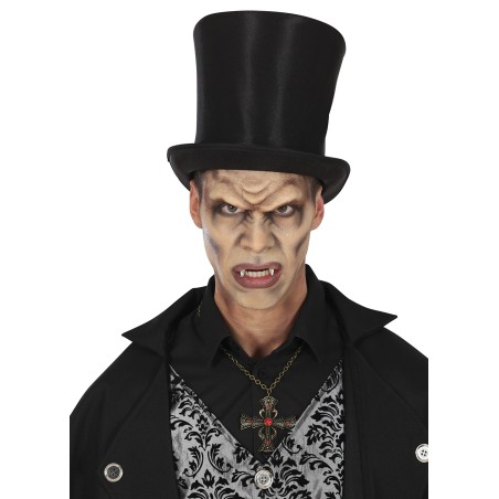 Colmillos vampiro plata con termoplastica