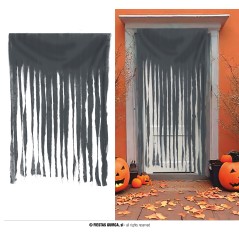 Cortina tela gris para decoraciones terror 100x200 cm-Tus Disfraces