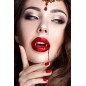 Colmillos vampiro oro con termoplastica