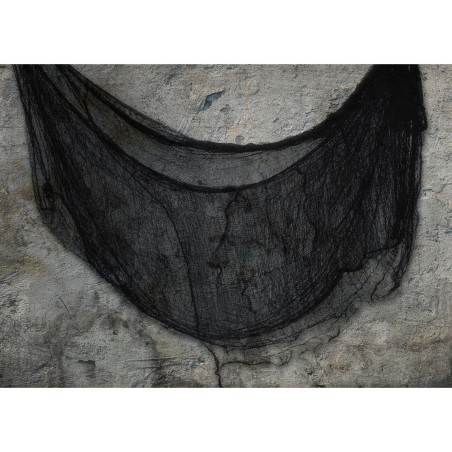 Tela negra rasgada decoracion halloween 76x228 cm-Tus disfraces