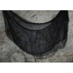 Tela negra rasgada decoracion halloween 76x228 cm