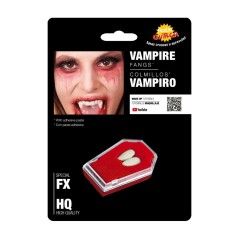 Colmillos vampiro con pegamento dracula 2186-Tus Disfraces