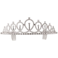 Diadema princesa oro metalica adulto tiara-Tus Disfraces baratos