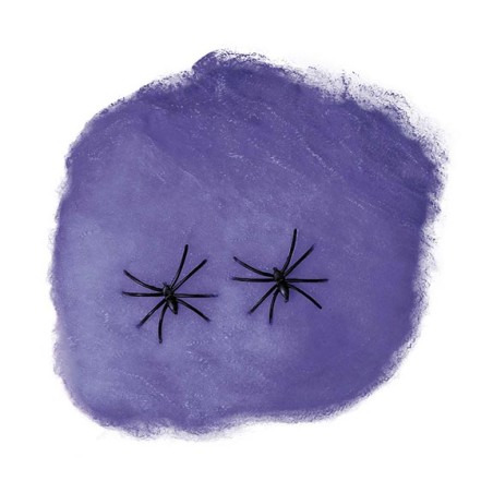 Tela de araña artificial morada 60 gr halloween