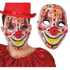Mascara payaso terror en pvc halloween -Tus disfraces
