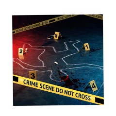 Decoracion silueta del crimen 5 numero s y cinta