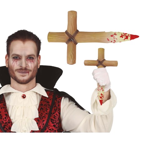 Cruz estaca de 30 cm mata vampiros-Tus Disfraces