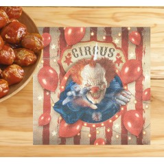 Servilletas fiesta payaso terror globo 12 uds 33 cm-Tus Disfraces