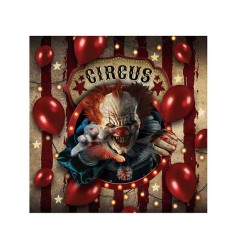Servilletas fiesta payaso terror globo 12 uds 33 cm-Tus Disfraces