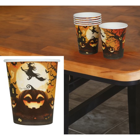 Vasos calabazas 6 uds 9 cm -Tus disfraces baratos