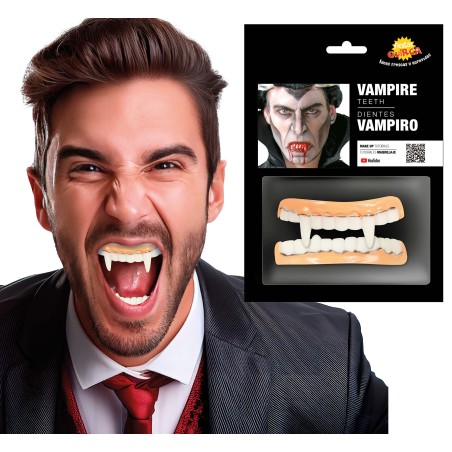 Dentadura vampiro blanda-Tus Disfraces