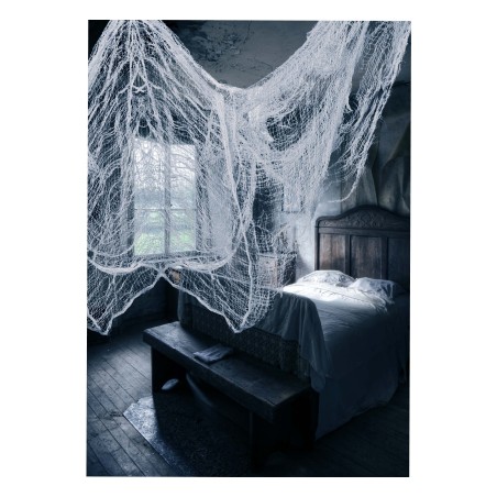 Tela blanca rasgada decoracion halloween 76x228 cm