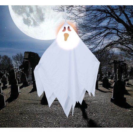 Figura fantasma colgante con luz de 70 cm