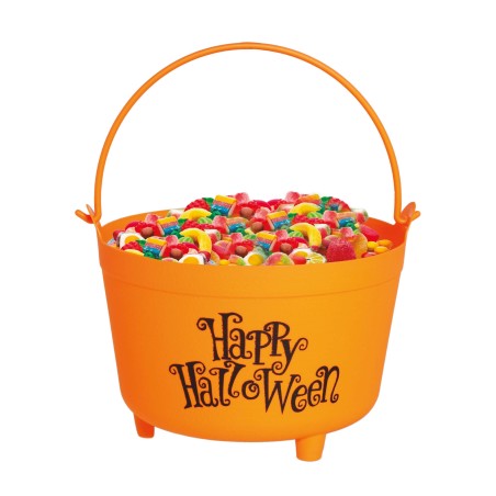 Caldero halloween naranja 30 cm-Tus Disfraces