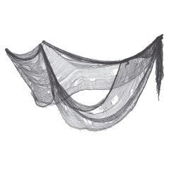 Tela gris rasgada decoracion halloween 76x228 cm-Tus disfraces