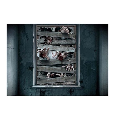 Decoracion Ventana Zombies 80x120 cm-Tus Disfraces baratos
