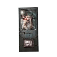 Decoracion puerta Psiquiatrico 80x180 cm-Tus Disfraces baratos