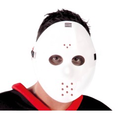 Mascara Jokey blanca similar a Jason viernes 13-Tus Disfraces