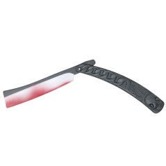 Navaja de afeitar 30 cm accesorio halloween-Tus Disfraces
