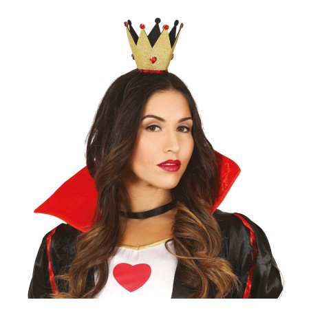 Diadema reina de corazones oro