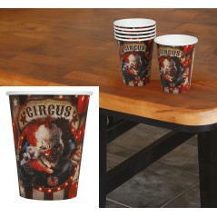 Vasos fiesta payaso terror globo 6 uds 11 cm-Tus Disfraces baratos
