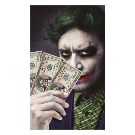 Billetes payaso sonrisa 6x15 cm Joker-Tus disfraces Halloween