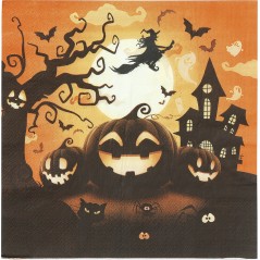 Servilletas calabazas 20 uds 33 cm-Tus Disfraces baratos