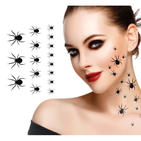 Tatuajes para piel arañas 32 uds-Tus Disfraces