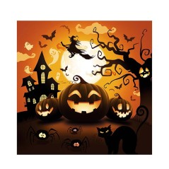Servilletas calabazas 20 uds 33 cm-Tus Disfraces baratos