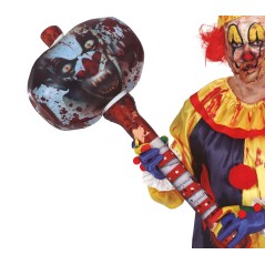 Mazo martillo hinchable payaso terror 90 cm-Tus Disfraces