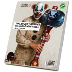 Mazo martillo hinchable payaso terror 90 cm-Tus Disfraces