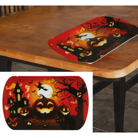 Bandeja calabazas halloween 39x24 cm-Tus Disfraces baratos