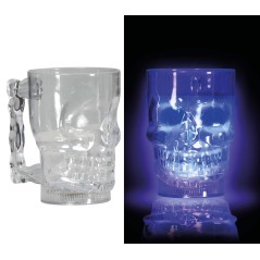 Jarra calavera con luz 10x14 cm-Tus disfraces Halloween