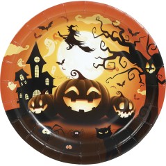 Platos calabazas 6 uds 23 cm-Tus Disfraces baratos