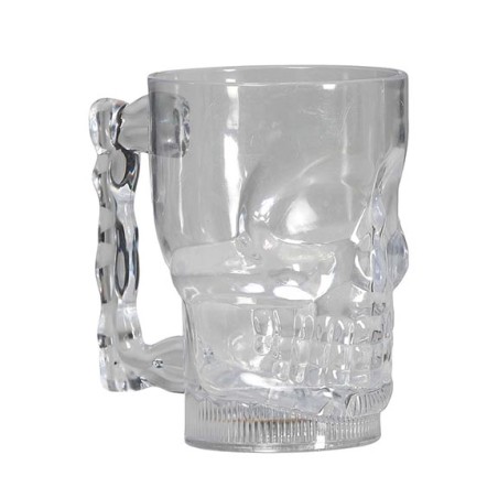 Jarra calavera con luz 10x14 cm