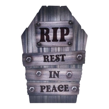 Lapida o tumba Rest in peace 56 cm en plastico